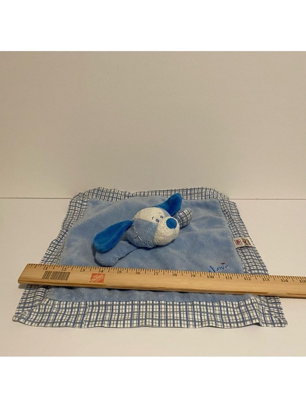 Baby Ganz Puppy Love Lovey Blue Plaid Dog Security Mini Blankies Boy - Picture 6 of 6